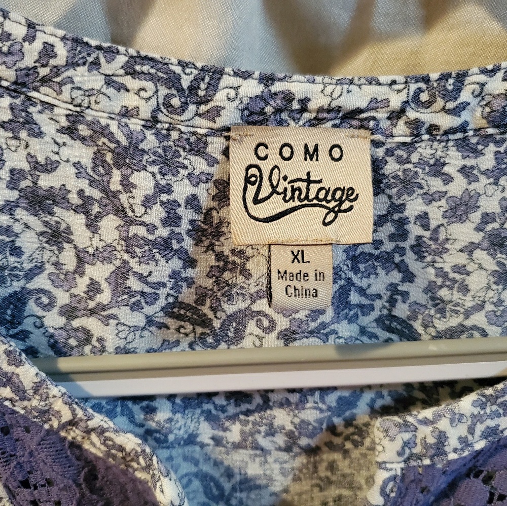 Como Vintage boho pheasant top XL